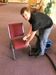 Cleaning office furniture