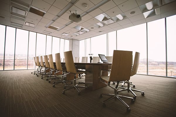 Denver office carpet cleaners in a conference room