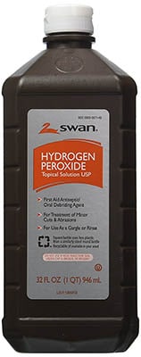 container of hydrogen peroxide