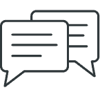 vector image of two chat bubbles depicting conversation follow up