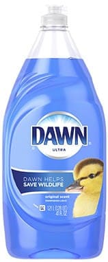 Bottle of dawn dish soap