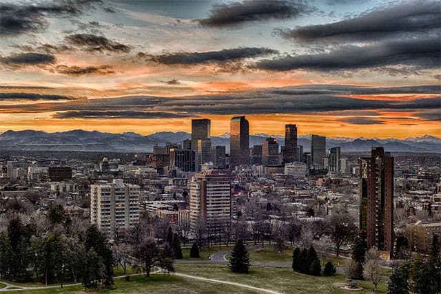 Denver Colorado City Skyline