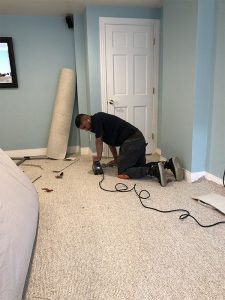 Installing carpet with KoolGlide Iron
