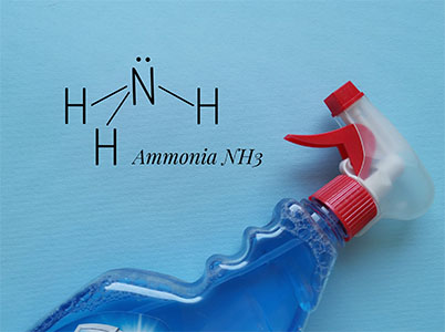Ammonia in spray bottle 