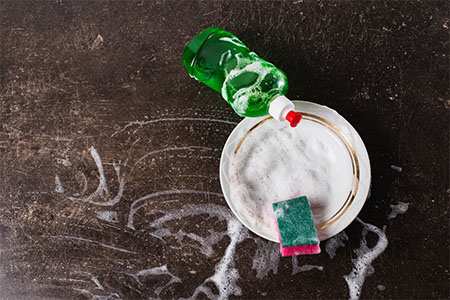 dish detergent and hydrogen peroxide to remove grape juice from carpet